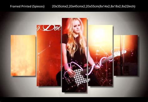 New 5 Piece Canvas Art Avril Lavigne Painting Decoration For Home Print