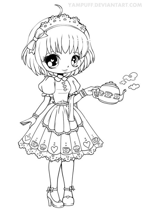 Honey Lineart By Yampuff On Deviantart Chibi Coloring Pages Cool