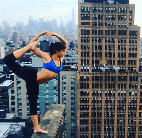 Rachele Brooke Smith Criticised For Yoga Pose On Ledge Of A High Rise