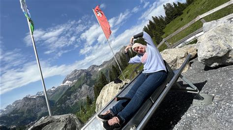 Adventure Toboggan Ride Switzerland🇨🇭2022 Mountain Coaster