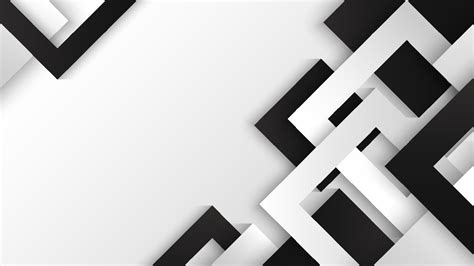 Diseño De Plantilla De Banner Cuadrados Geométricos En Blanco Y Negro