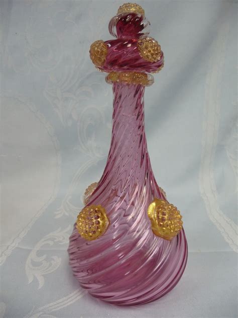 Stunning 20th C Venetian Murano Art Glass Decanter W Matching Stopper Ebay Glass Art Murano