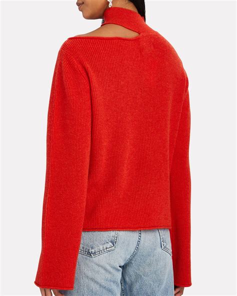 Rta Langley Cut Out Turtleneck Sweater Intermix