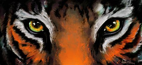 Tiger Eyes By Vickimai D My N Tiger Painting Tiger Art Eye Painting