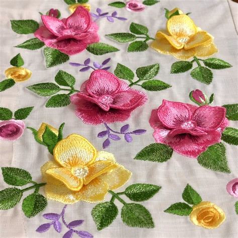 Provance 3d Roses Set Machine Embroidery Designs Floral Etsy Fabric