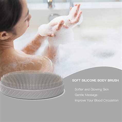 innerneed food grade soft silicone body scrubber gentle exfoliating shower cleansing brush