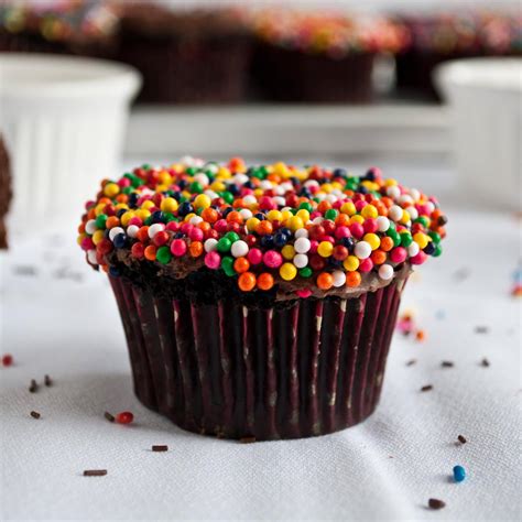 Double Chocolate Cupcakes With Sprinkles