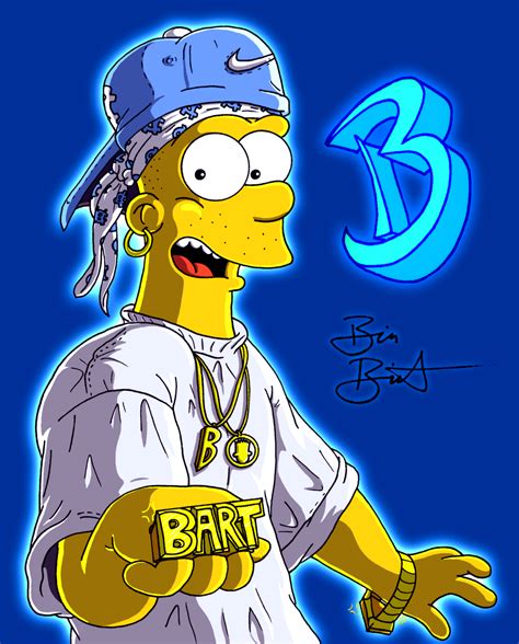 Bart Simpson Hip Hop Poster Young B Zay 2007 By Simpsonizer On