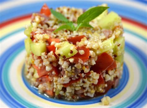 How to cook quinoa skill level easy for two servings, use 100g quinoa. Taboulé quinoa boulgour - Shukar Cooking