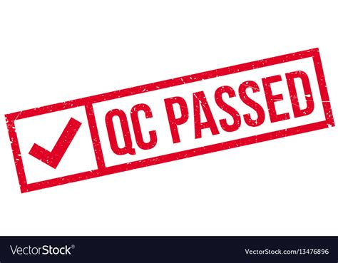 Qc Passed Rubber Stamp Royalty Free Vector Image