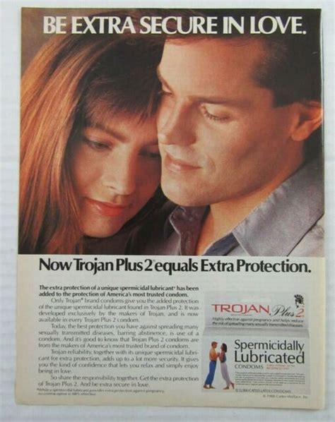 1988 Trojan Plus 2 Extra Protection Spermicidally Lubricated Condoms Magazine Ad Ebay