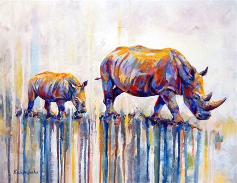 Abstract rhino: | Rhino painting, Acrylic painting canvas, Rhino art