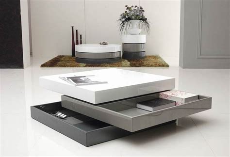 T2 Lacquer 3 Tone Modern Square Coffee Table Coffee And End Tables