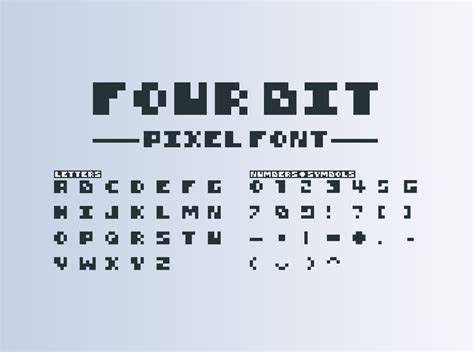 4bit Pixel Font By Elliot Pessah On Dribbble