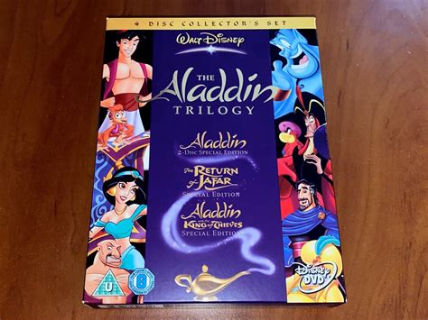 Aladdin Trilogy 1 2 3 Disney 3x Dvd Collectors Box English Greek