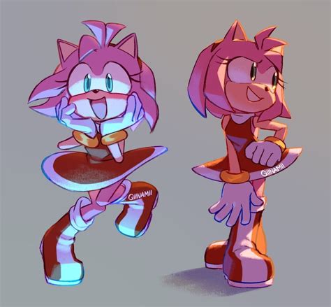 Pin By Mayito Brito On Sonic Fanart Sonic And Amy Amy The Hedgehog Amy Rose