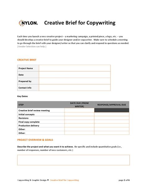 Creative Brief For Copywriting By Nylon Issuu