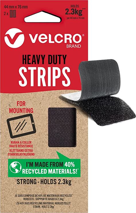 Velcro Brand Eco Heavy Duty Strips Extra Strong Self Adhesive