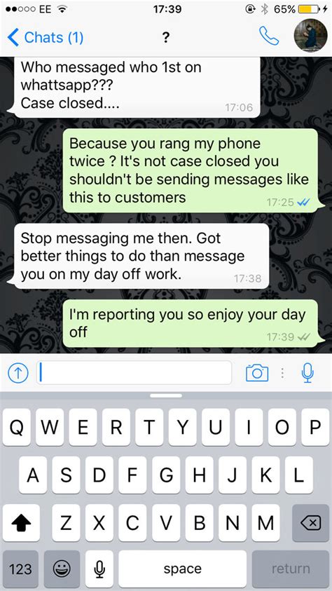 Whatsapp Message Woman Slams Yodel Delivery Driver Who