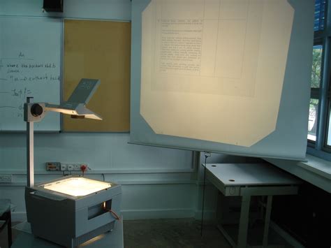Overhead Projector Used During Lessons In A Classroom Overhead