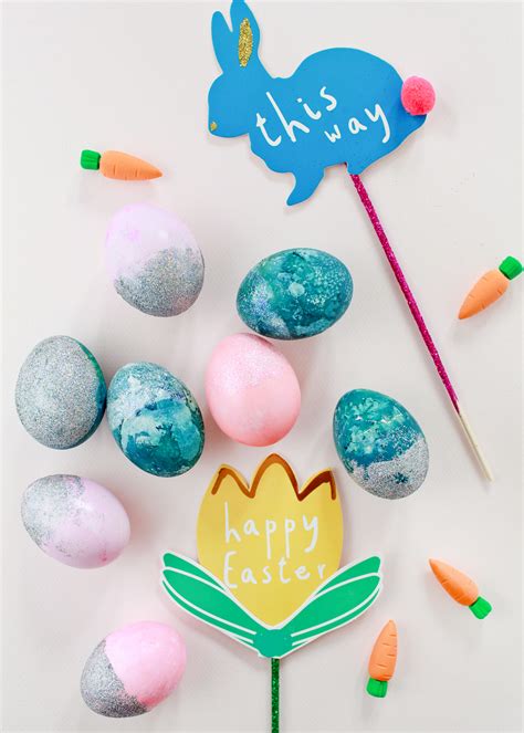 Diy Hologram Glitter Dipped Easter Eggs