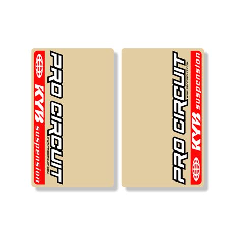 Kyb Pro Circuit Upper Fork Decals Clear Red Zero9 Mx Graphics