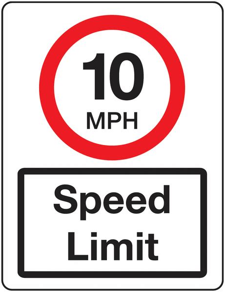 Traffic Signs Speed Limit 10 Mph Seton