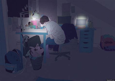 Late In The Night The Digital Werld Serina Kitazono Animated