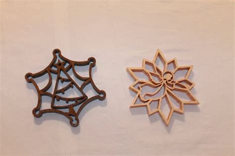 Scroll Saw Pattern Christmas Ornaments Snowflakes Package Etsy