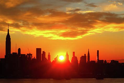 Sunrise Over New York City Photograph By Habib Ayat Pixels