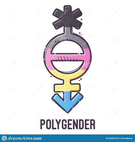 gender symbols collections signs of sexual orientation stock vector illustration of bigender