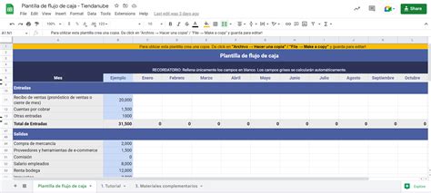 Plantilla De Flujo De Caja En Excel Con Ejemplo Descarga Gratuita