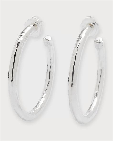 Ippolita Medium Squiggle Hoop Earrings In Sterling Silver Neiman Marcus