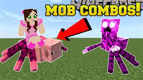 Minecraft Mob Combos New Combined Mobs Mod Showcase Youtube