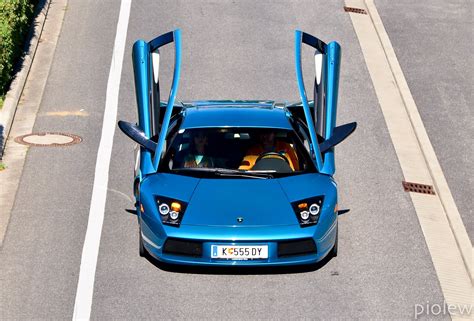 Lamborghini Murcielago Cars Coupe Supercars Italy Blue Bleu