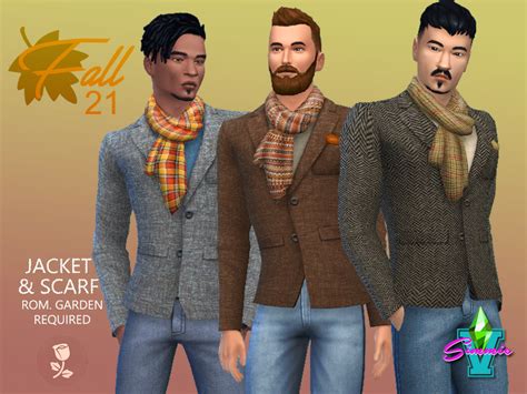 Simmiev Fall21 Jacket With Scarf The Sims 4 Catalog