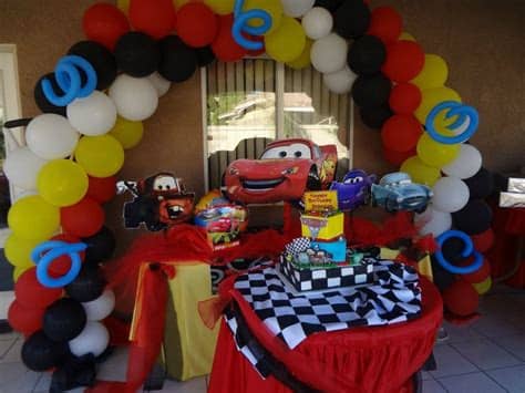 We offer a huge range of champagne themed party supplies including wall decorations, easels, buffet decorating kits and balloons. Cars Theme Party Decoration | Birthday Ideas for Bray ...