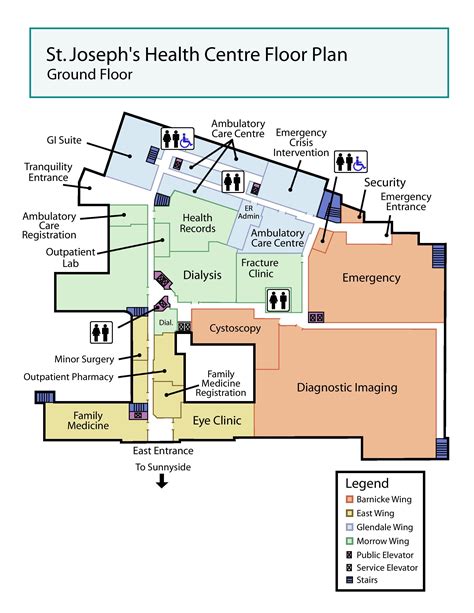 St Josephs Health Centre Ground Floor Map Map Of St Josephs