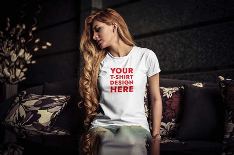 Free Young Woman T Shirt Mockup Psd Download Fimga Resource