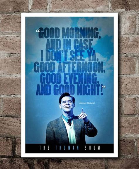 The Truman Show Good Morning Good Night Quote Etsy