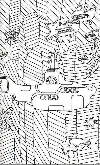 Yellow submarine coloring pages are a fun way for kids of all ages to develop creativity, focus, motor skills and color recognition. beatles coloring book yellow submarine coloring page ...