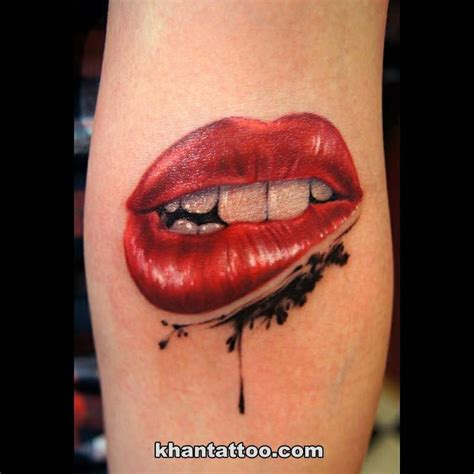 Biting Lip Tattoo Hot Tatted Up Pinterest
