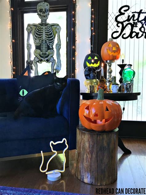 Thrifty Spooky Halloween Corner Redhead Can Decorate