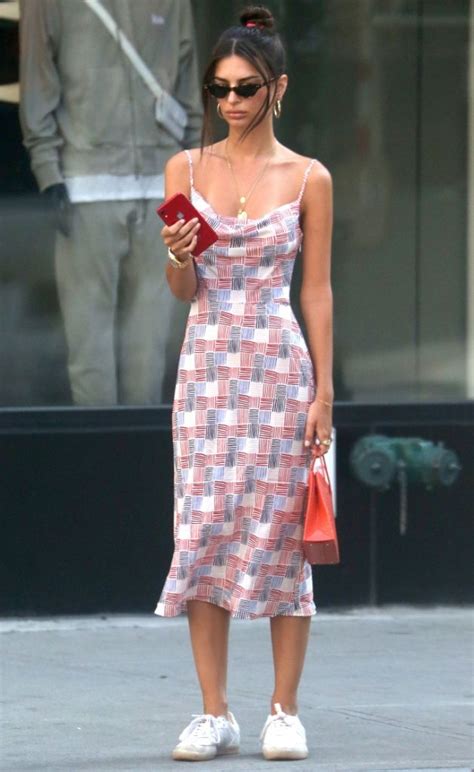 Emily Ratajkowski Out And About In New York In Adidas Sneakers July
