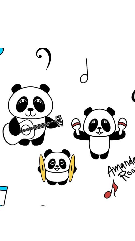 Drawing Panda Band Pattern For Spoonflower Design Challenge Teamwork