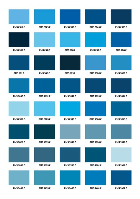 Pantone Color Chart Shades Of Blue Images And Photos Finder