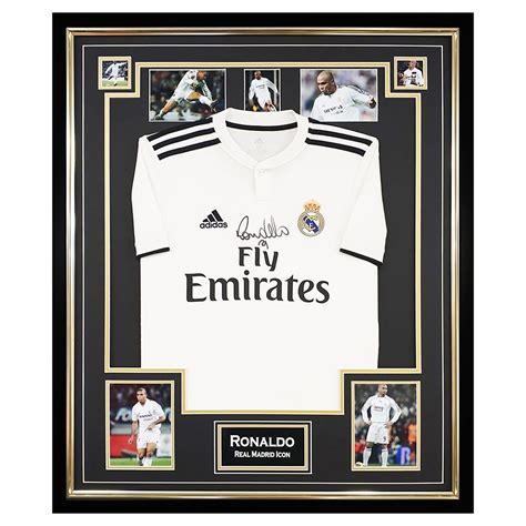 Signed Ronaldo Nazario Shirt Framed Real Madrid Icon Jersey Autograph