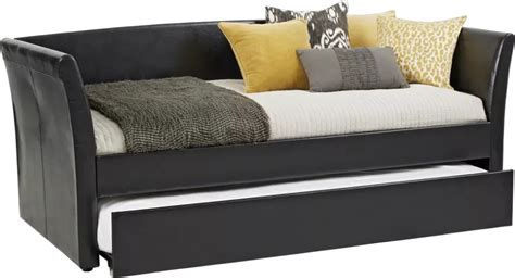 Delivered fast, right to your door. Brianne Black Daybed with Trundle in 2020 | Black daybed ...