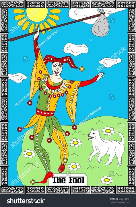 Illustration Card Tarot Fool Stock Vector Royalty Free 662618956