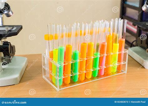 Colorful Liquids In Test Tubes Stock Image Image Of Colour
